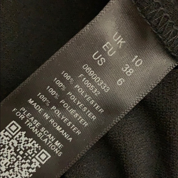 NWT! Asos Black Track Pants with Yellow and White Side Stripe Size 6 - Picture 5 of 5